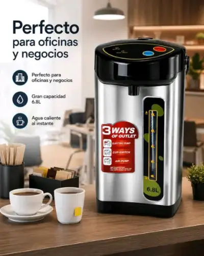 Dispensador de agua caliente 6.8L acero inoxidable - miniatura 5