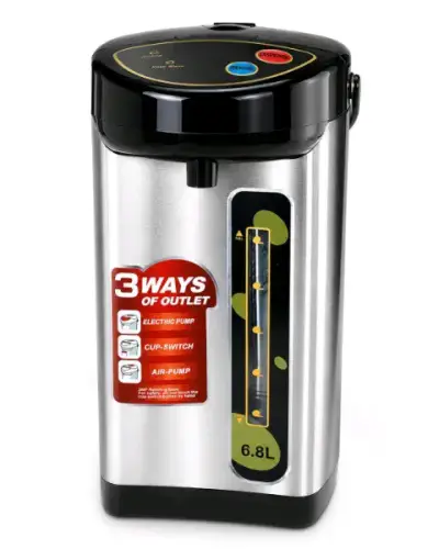 Dispensador de agua caliente 6.8L acero inoxidable - miniatura 6
