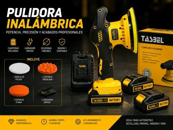 Pulidora inalámbrica Tasbel con baterías - 5