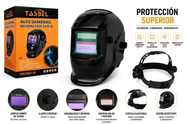 Casco de soldador automático negro - 3