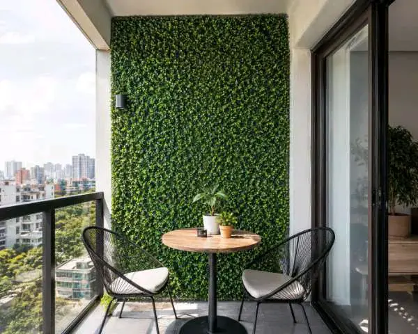 Panel de seto artificial verde decorativo - 2