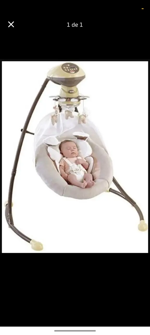 Columpio eléctrico para bebé con móvil