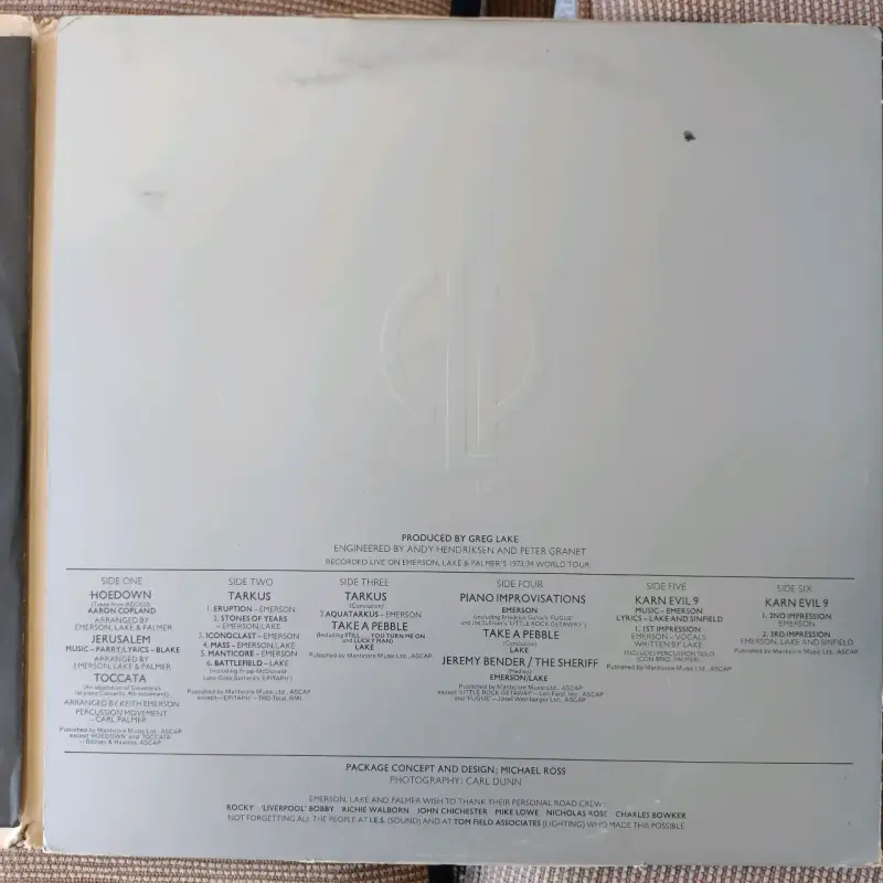 Vinilo Emerson Lake & Palmer - Welcome Back - 4