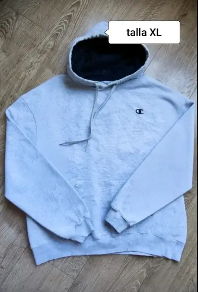 Polerón con capucha Champion gris talla XL - miniatura 1