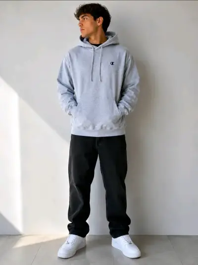 Polerón con capucha Champion gris talla XL - miniatura 2