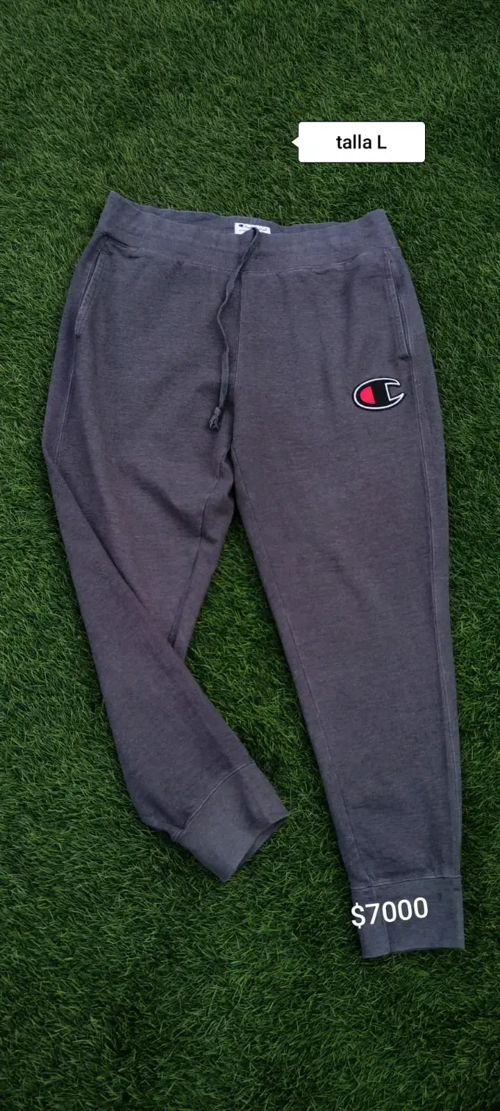 Pantalones deportivos grises talla L - 1