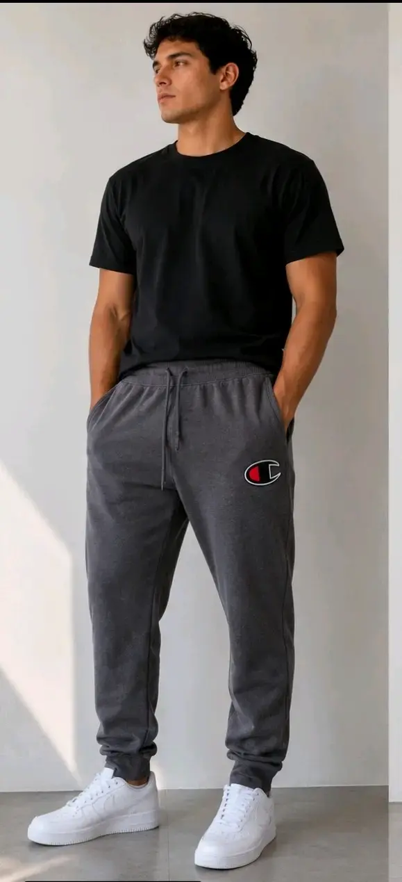 Pantalones deportivos grises talla L - 2