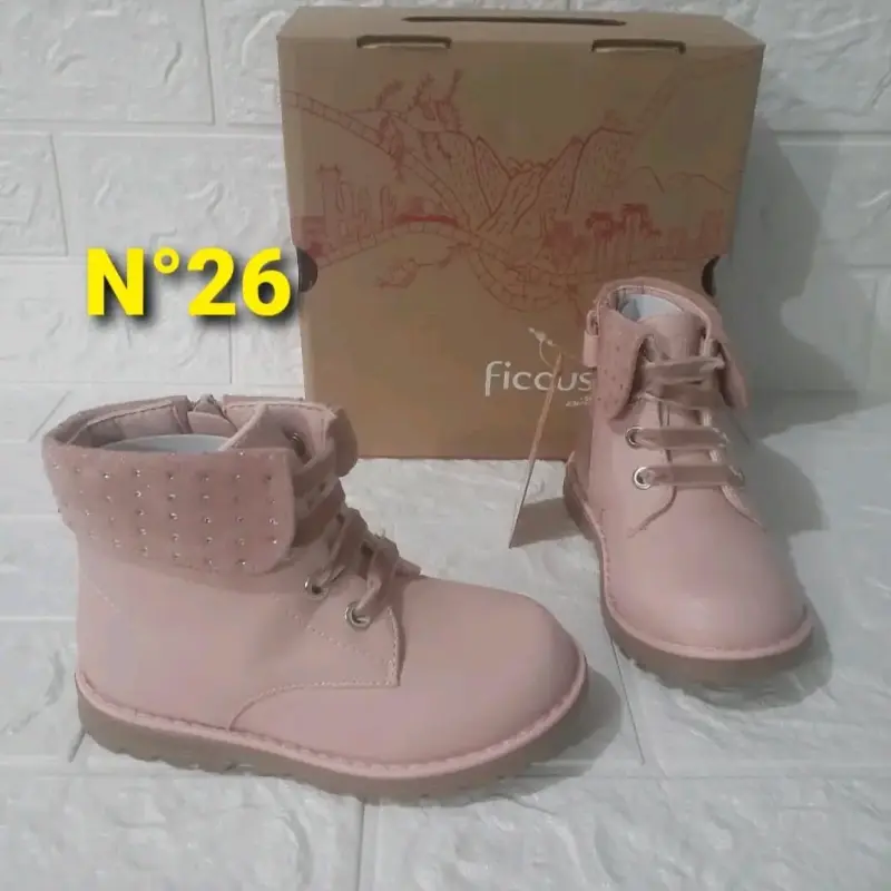 Botines rosados para niña Ficcus - 2