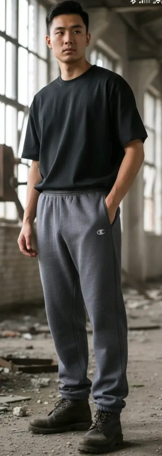 Pantalones deportivos Champion gris talla S - 2