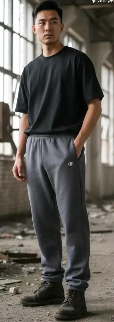 Pantalones deportivos Champion gris talla S - miniatura 2