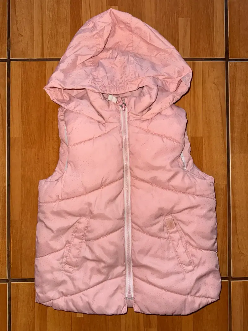 Chaleco acolchado rosado para niña - 2