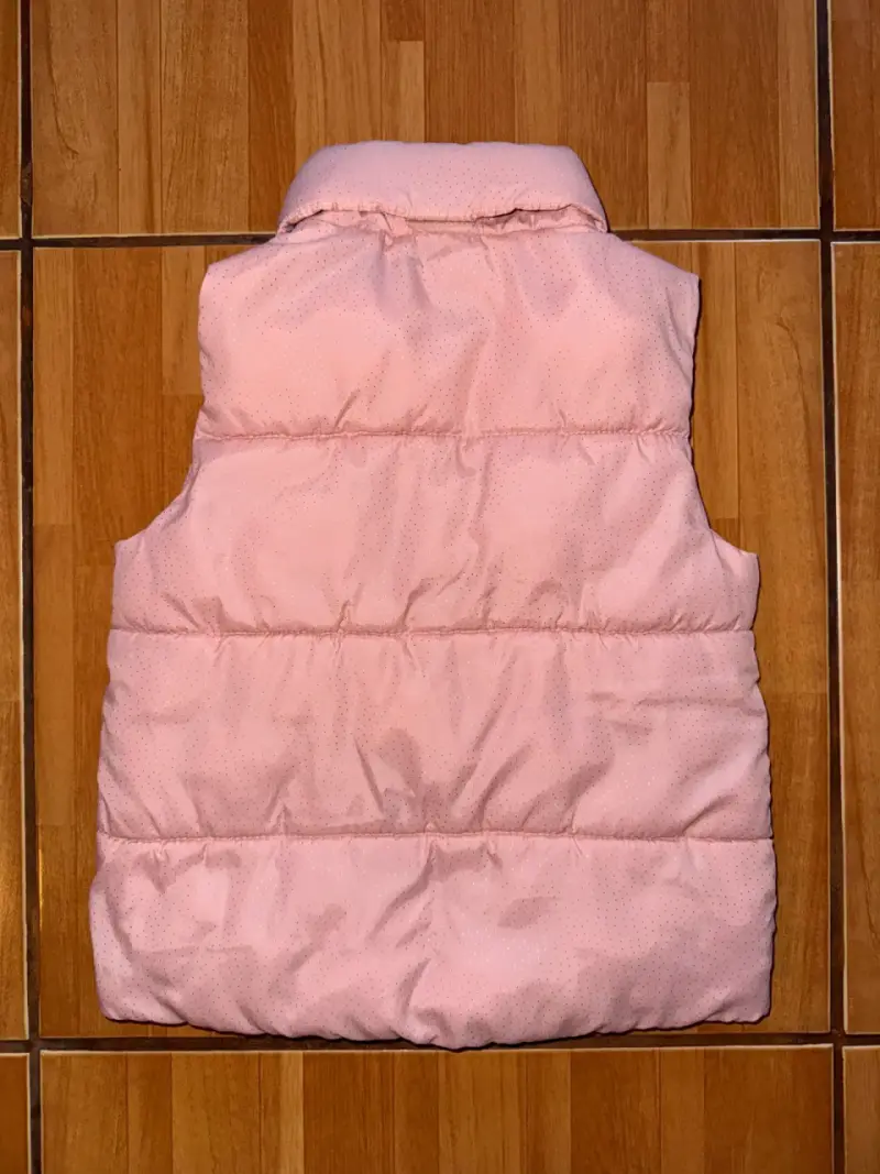 Chaleco acolchado rosado para niña - 3