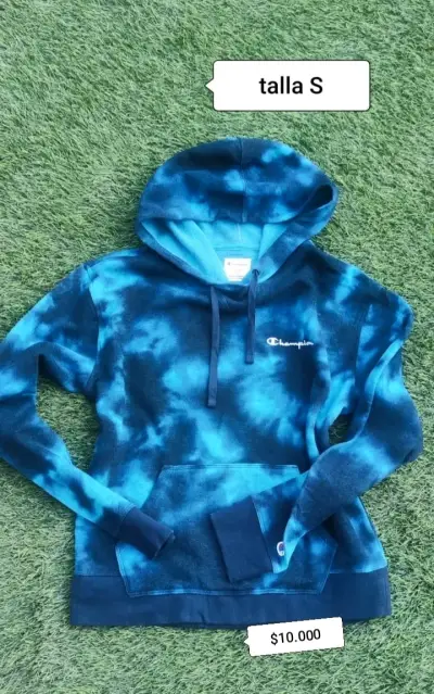 Polerón Champion azul tie-dye talla S - miniatura 1