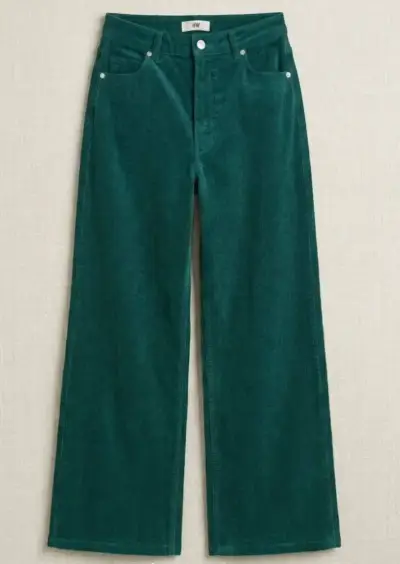 Pantalones cotelé verde H&M 36 - miniatura 1