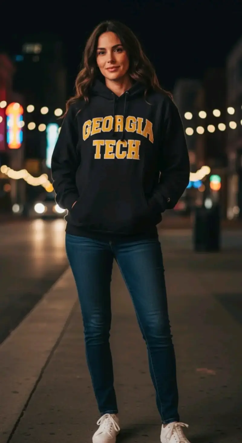 Polerón Georgia Tech negro talla M - 2