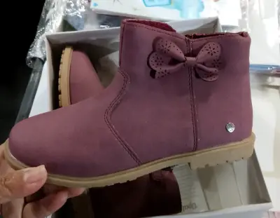 Botin de niña con lazo decorativo opaline - miniatura 1