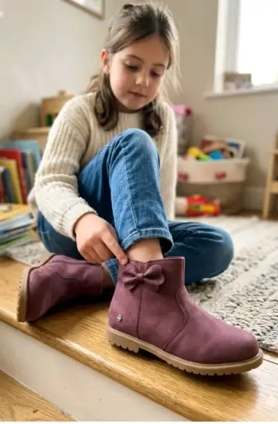 Botin de niña con lazo decorativo opaline - miniatura 2