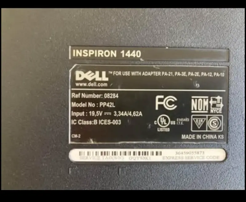 Laptop Dell Inspiron 1440 usada - 1