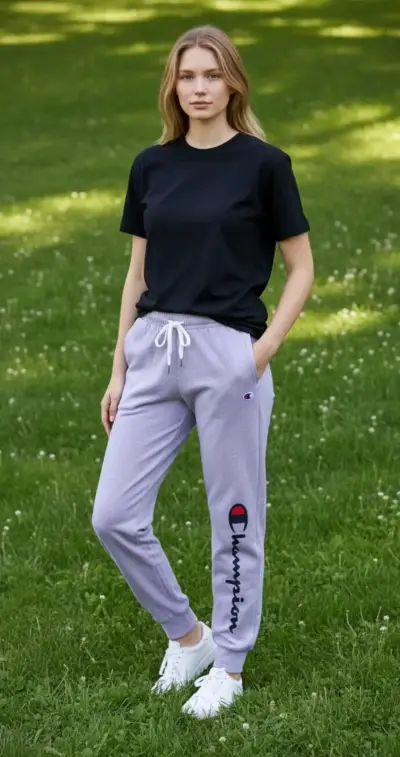 Pantalones deportivos Champion grises talla M - miniatura 2