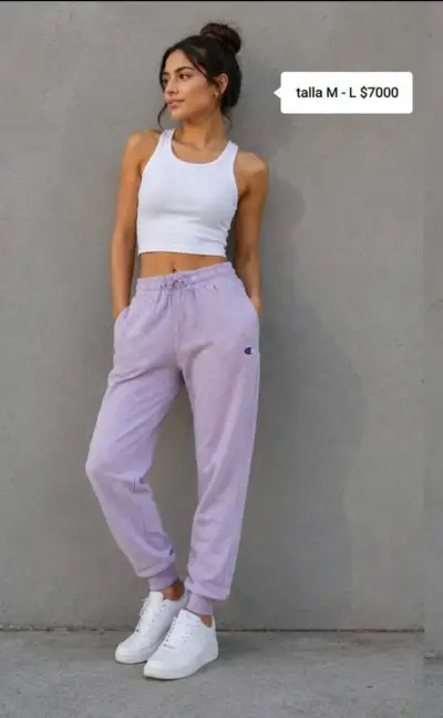 Pantalones deportivos Champion gris talla M-L - miniatura 2