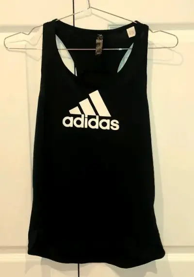Polera deportiva Adidas negra sin mangas - miniatura 1