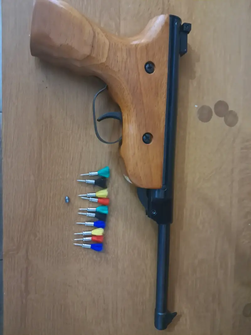 Pistola de aire comprimido con dardos - 1