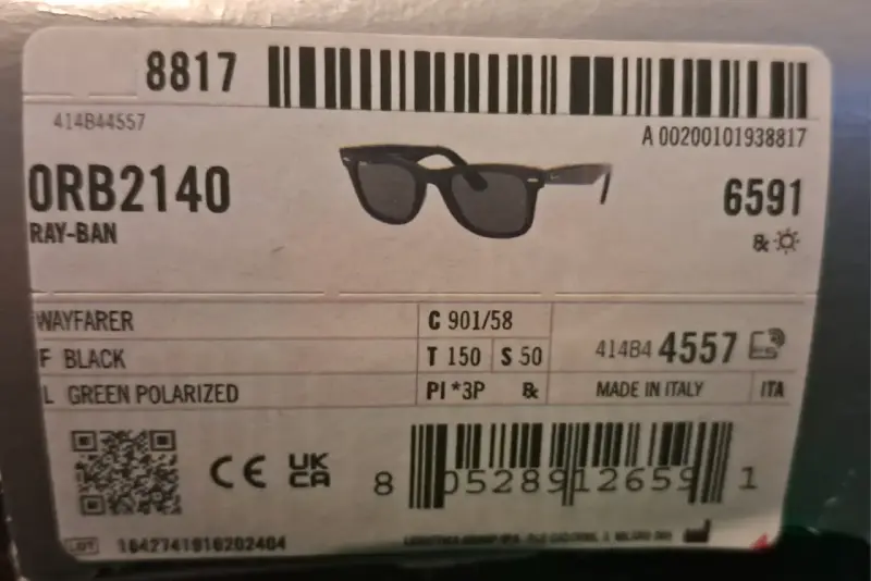 Lentes de sol Ray-Ban Wayfarer polarizadas - 4