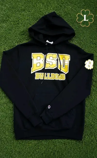Polerón negro BSU Bulldogs con capucha - miniatura 1