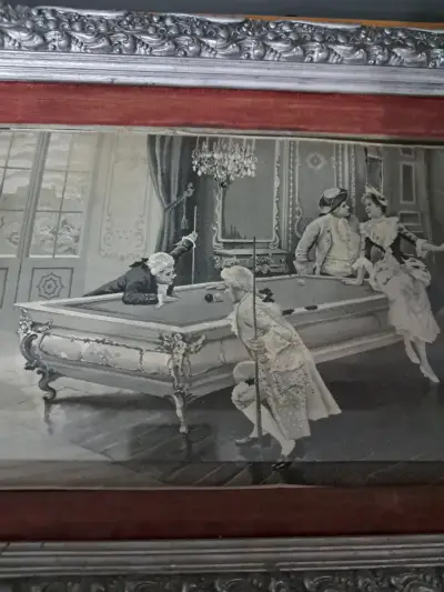 Esta obra se titula "At the Billiard Table" (En la - miniatura 1