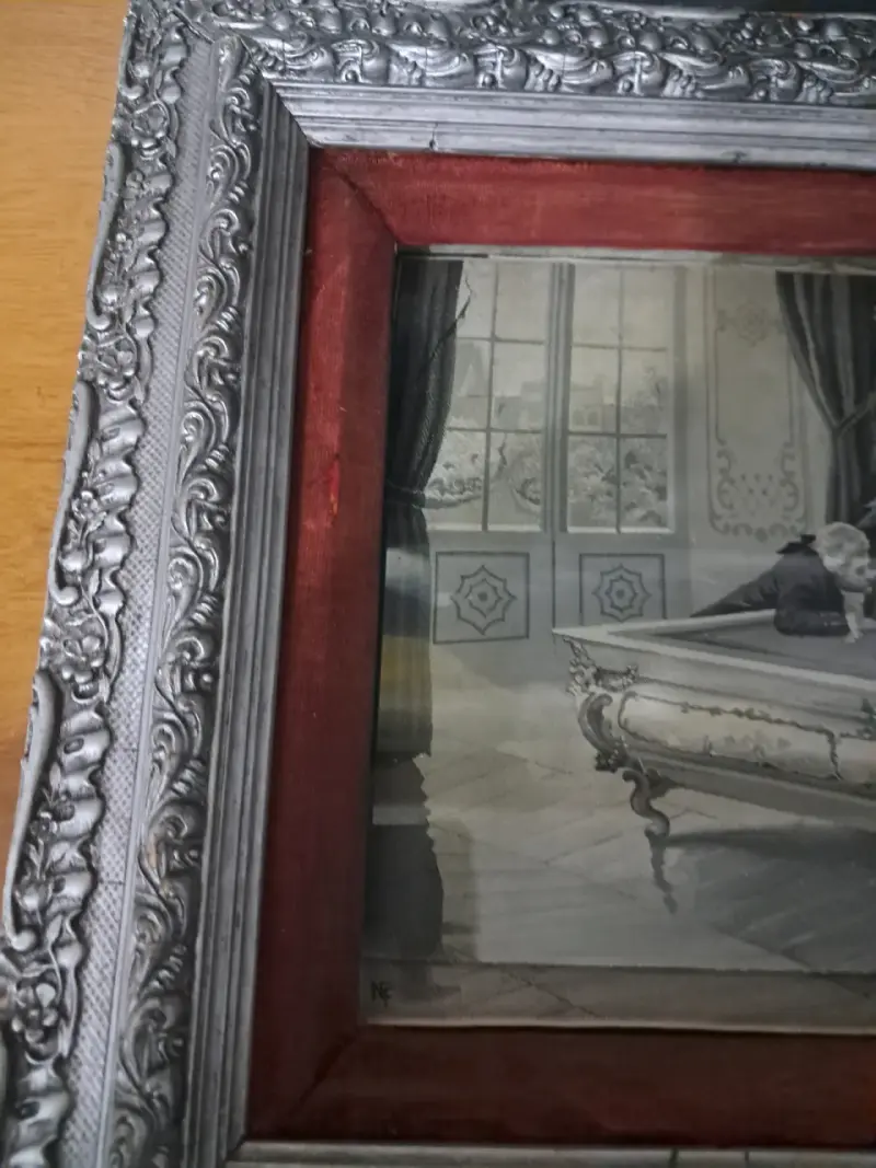 Esta obra se titula "At the Billiard Table" (En la - 2