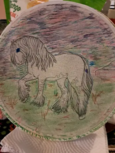 PINTURA de caballo en bastidor - miniatura 1