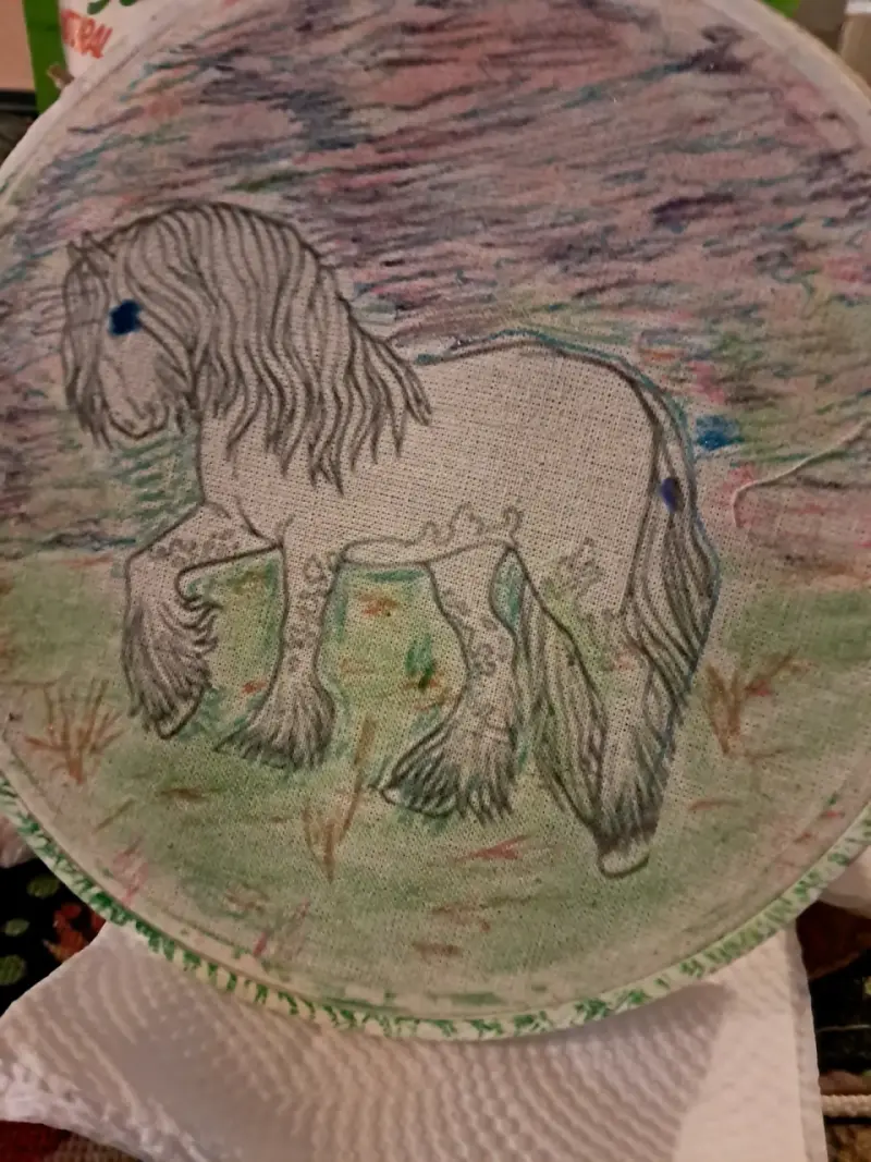 PINTURA de caballo en bastidor - 5