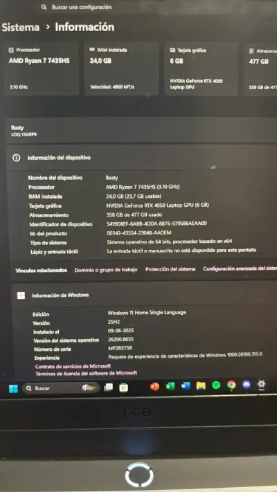 Laptop Gamer Lenovo LOQ15 ARP 9 - miniatura 5