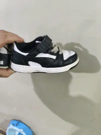 Zapatillas deportivas infantiles blanco y negro - miniatura 1