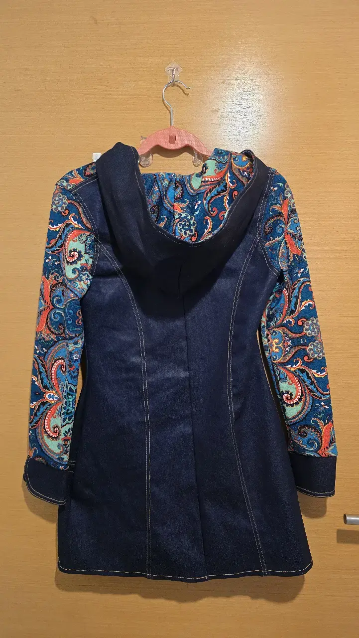 Abrigo de jeans con capucha - 2