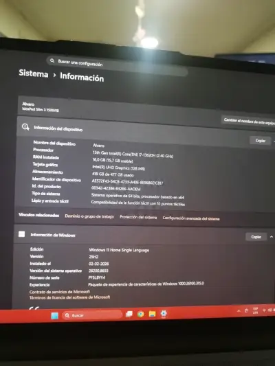 Laptop Lenovo IdeaPad Slim 3 i7 13th Gen - miniatura 1