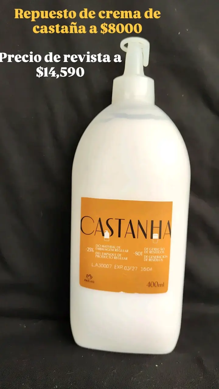 Repuesto de crema de castaña Natura 400ml