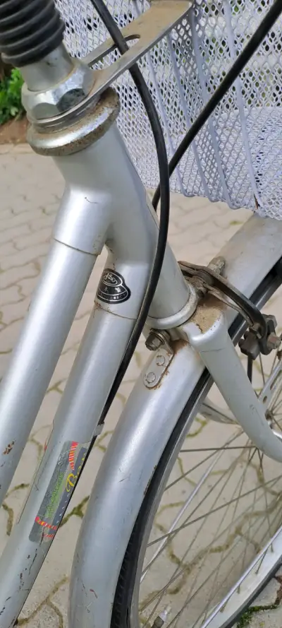 Bicicleta urbana de paseo plateada - miniatura 1