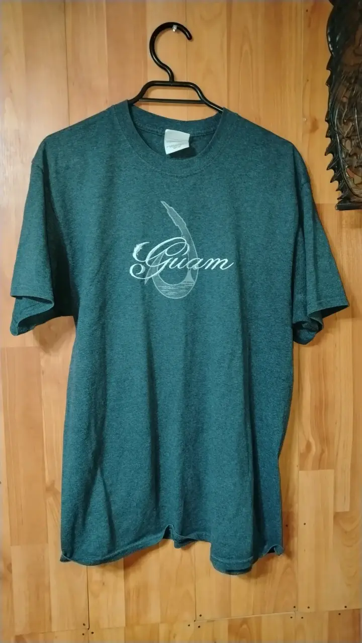 Polera gris con diseño Guam