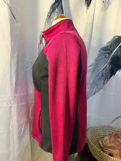 Chaqueta deportiva Reebok fucsia y gris - miniatura 2
