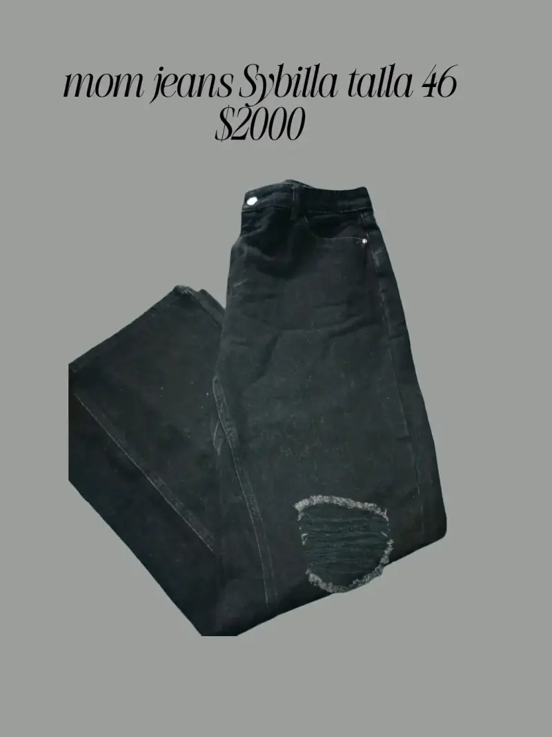 Mom jeans negros Sybilla talla 46