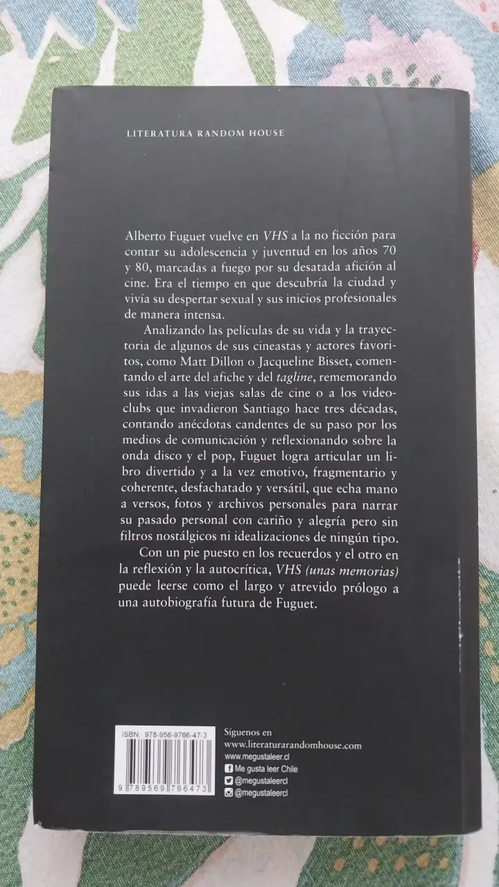 Libro 'VHS (unas memorias)' de Alberto Fuguet - 2