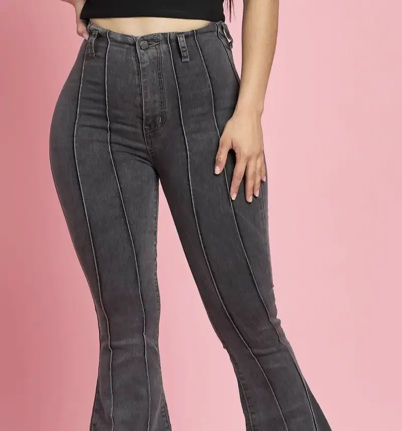 Jeans acampanados Menina gris oscuro - 2