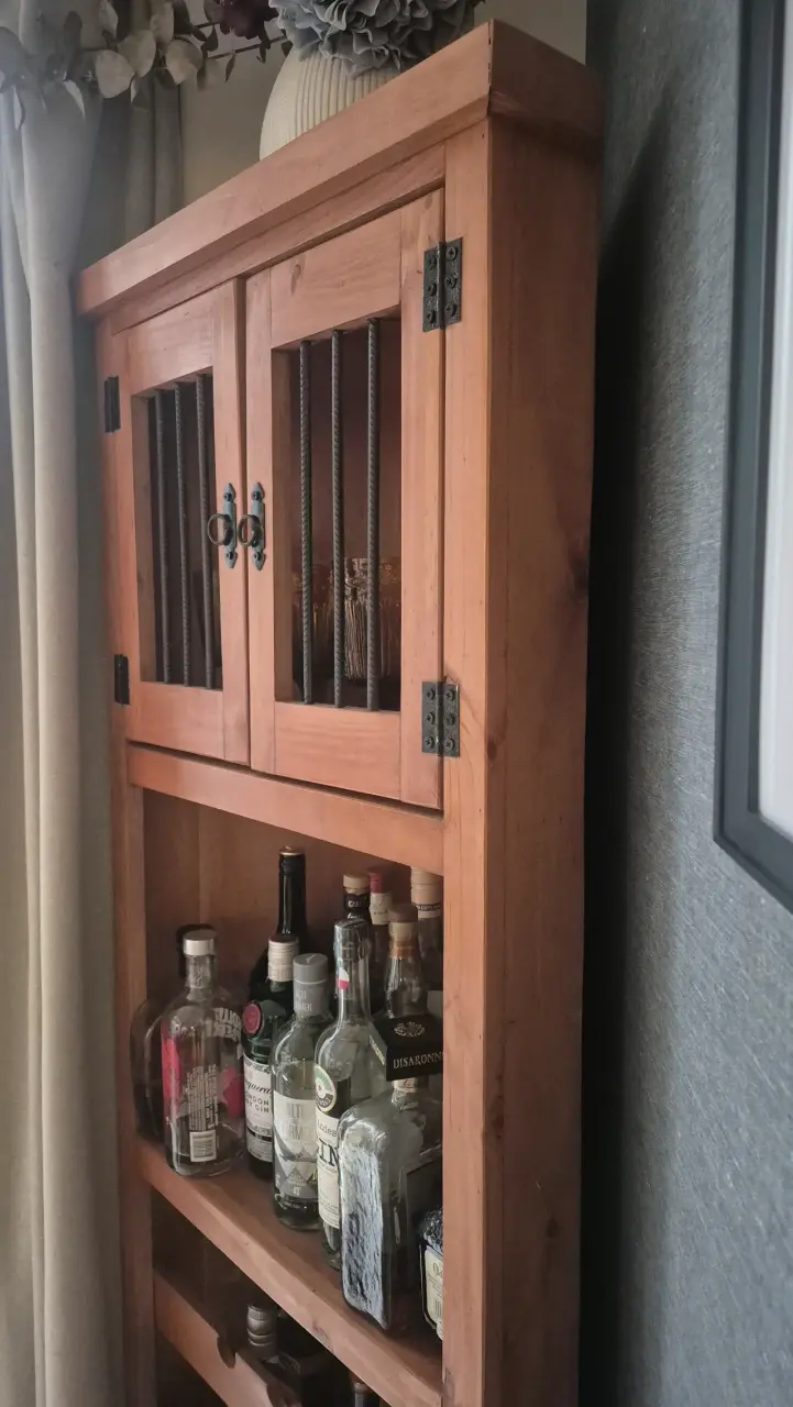 Mueble Bar Esquinero de Madera - 2