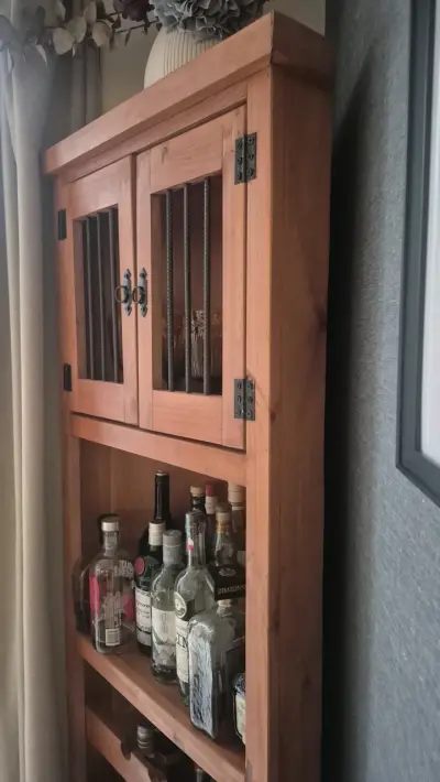 Mueble Bar Esquinero de Madera - miniatura 2