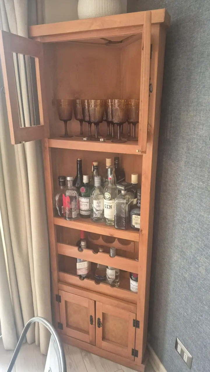 Mueble Bar Esquinero de Madera - 3