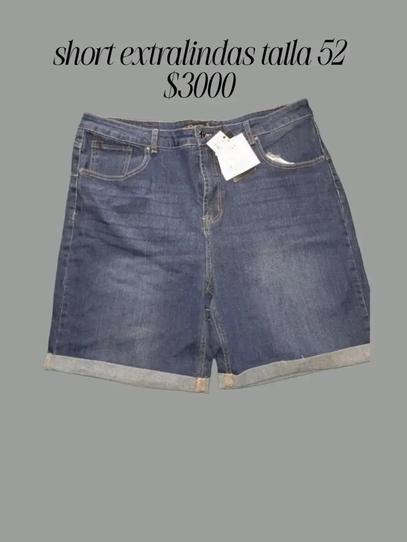 Short de mezclilla University talla 48