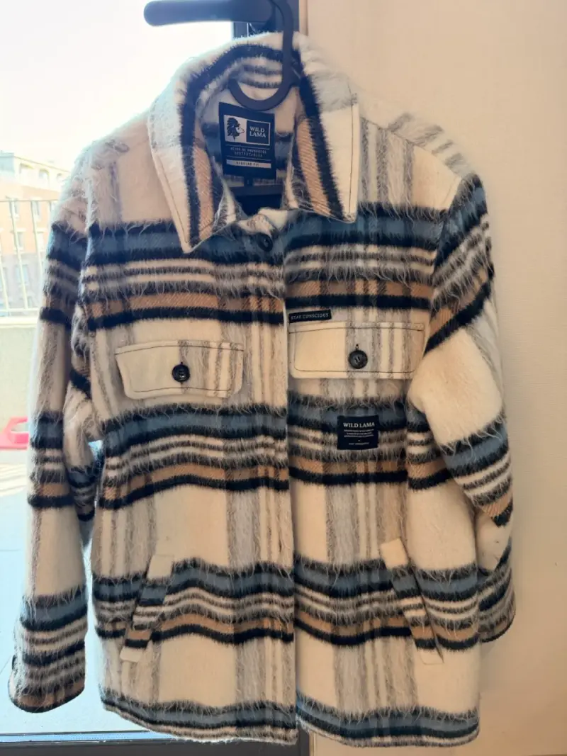Chaqueta de lana a cuadros Wild Lama