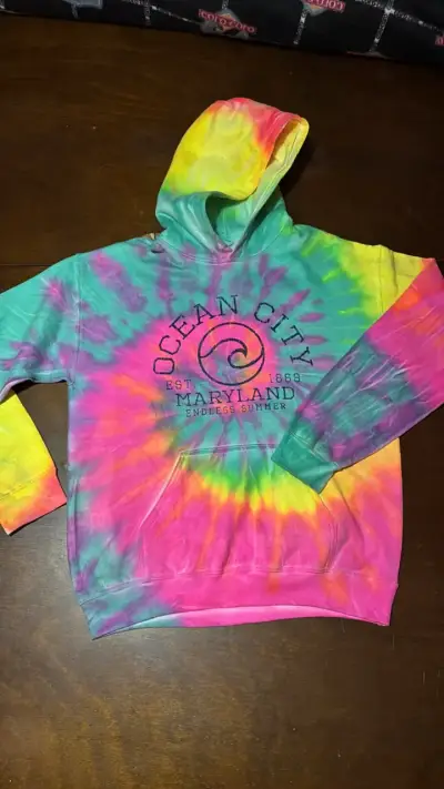 Polerón tie-dye Ocean City con capucha - miniatura 1