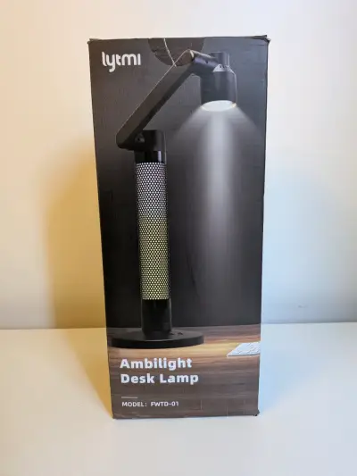 Lámpara de escritorio LED negra ajustable - miniatura 1